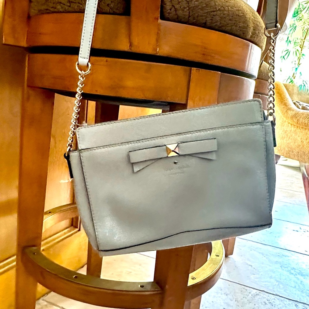 Kate Spade Bow bag blueish grey shoulder bag